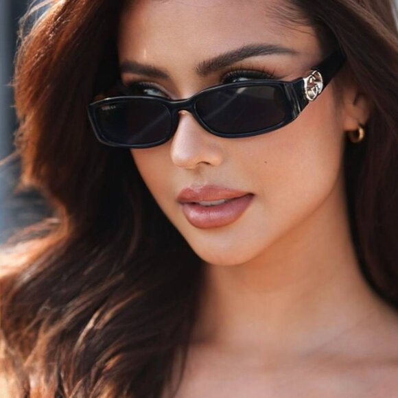 Gucci GG1661S 001 Rectangle Sunglasses - Shiny Black\Grey - Picture 11 of 14